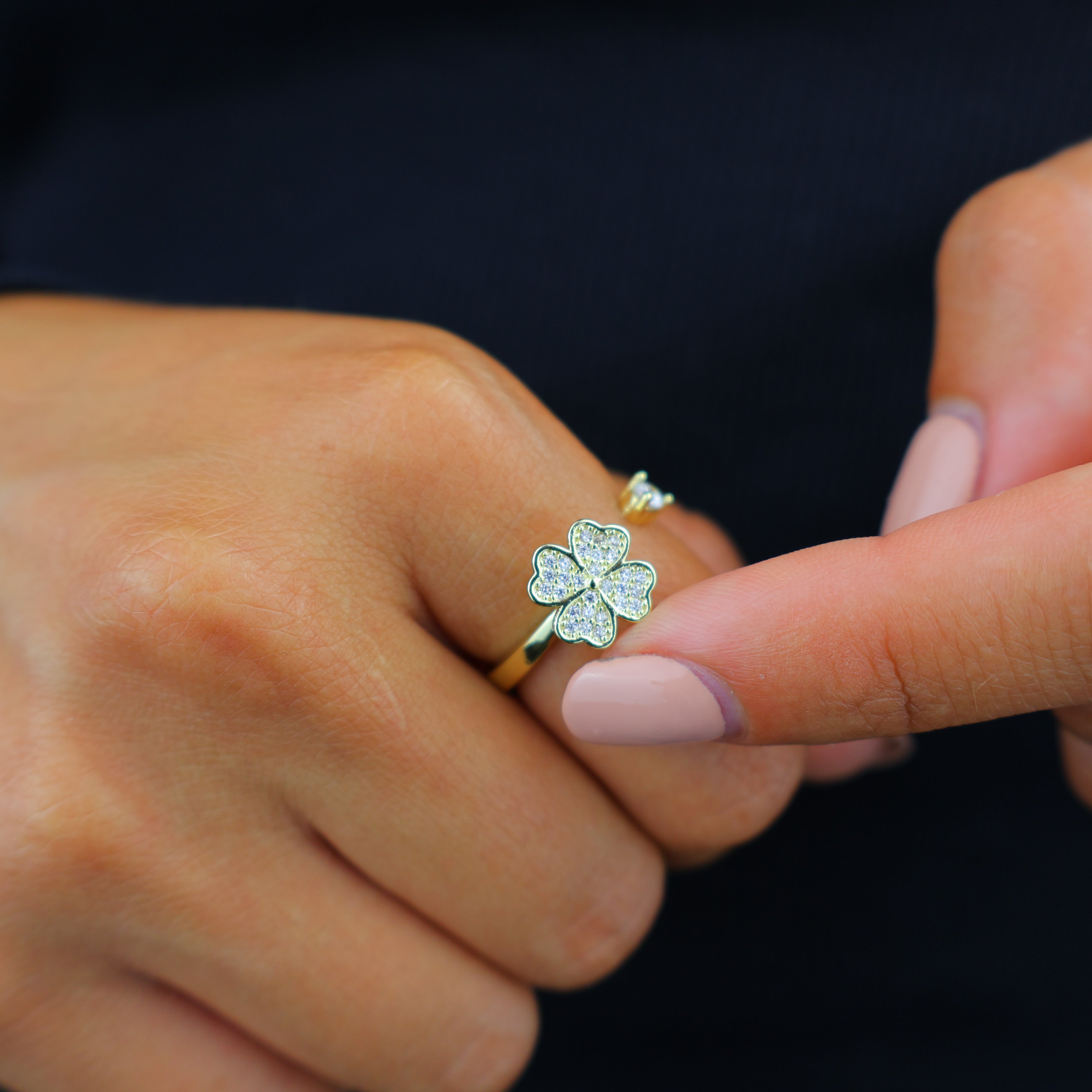 Clover Anxiety Ring