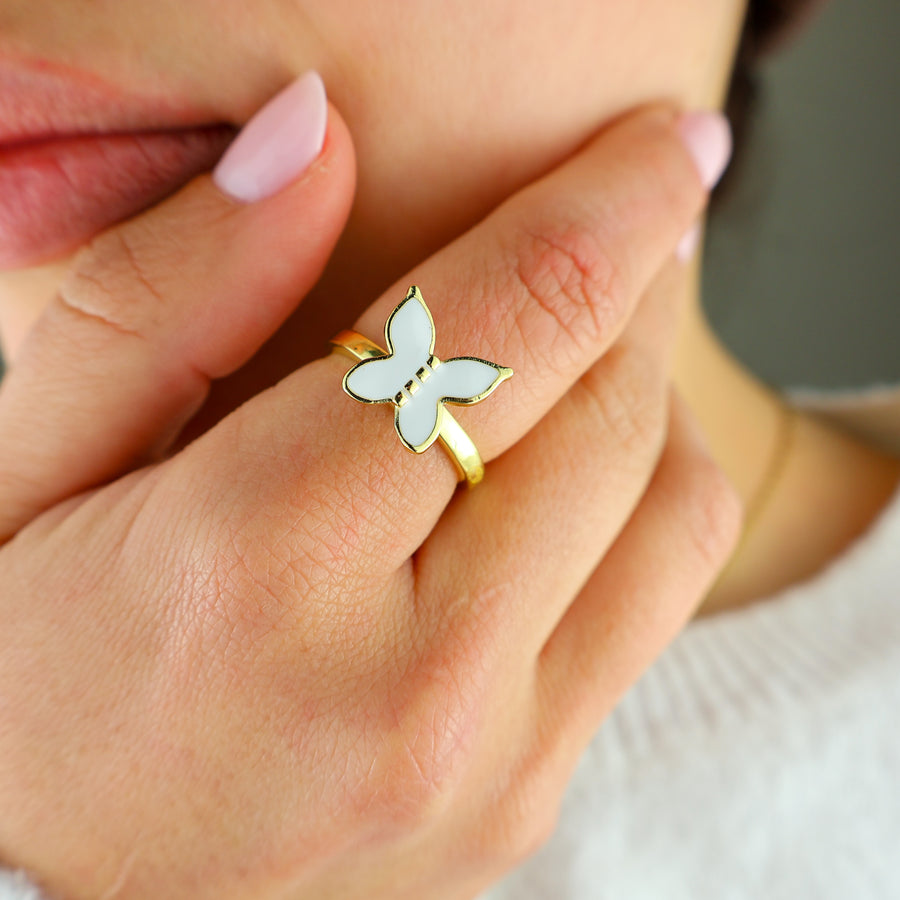 Simple Butterfly Anxiety Ring