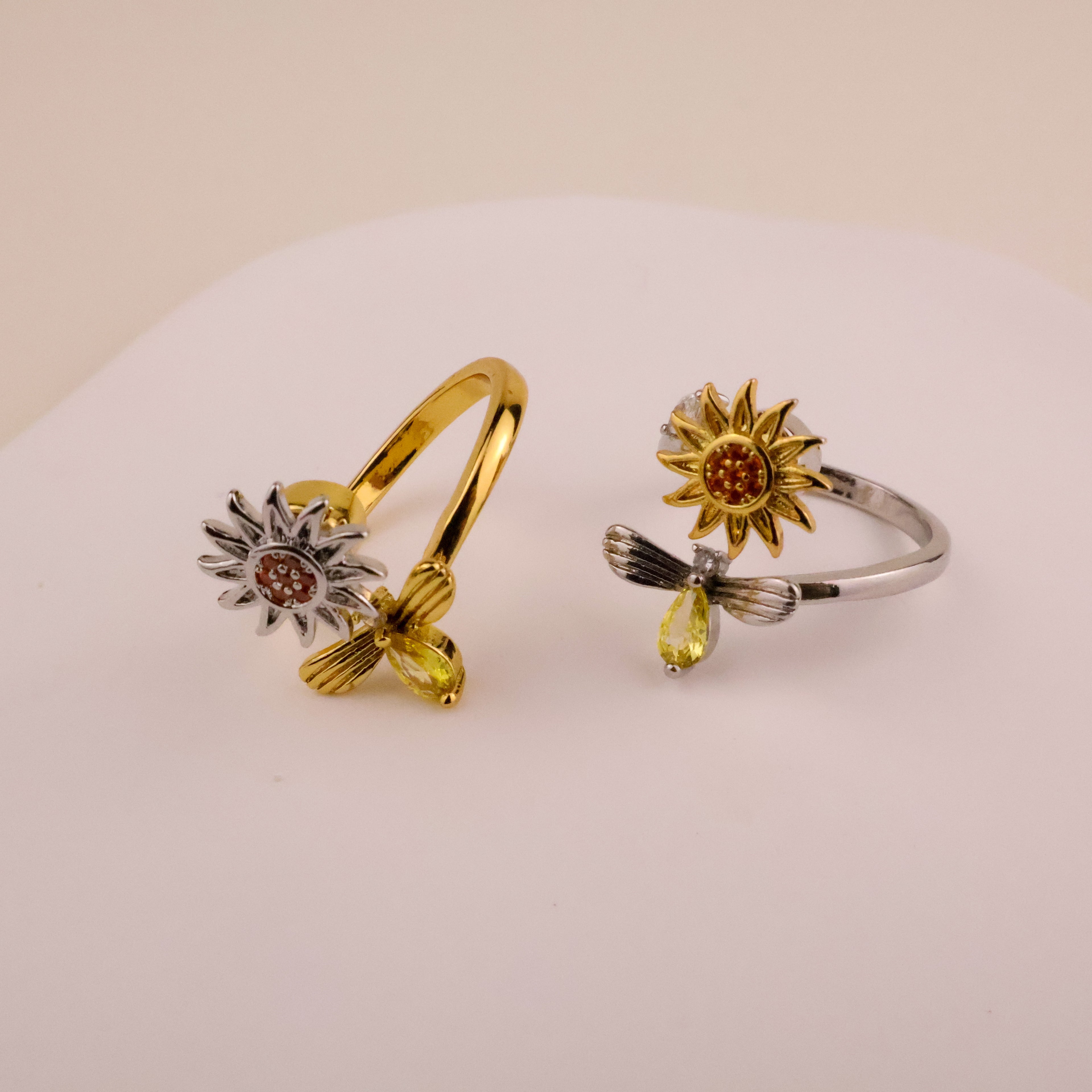 Bee & Bloom Anxiety Ring
