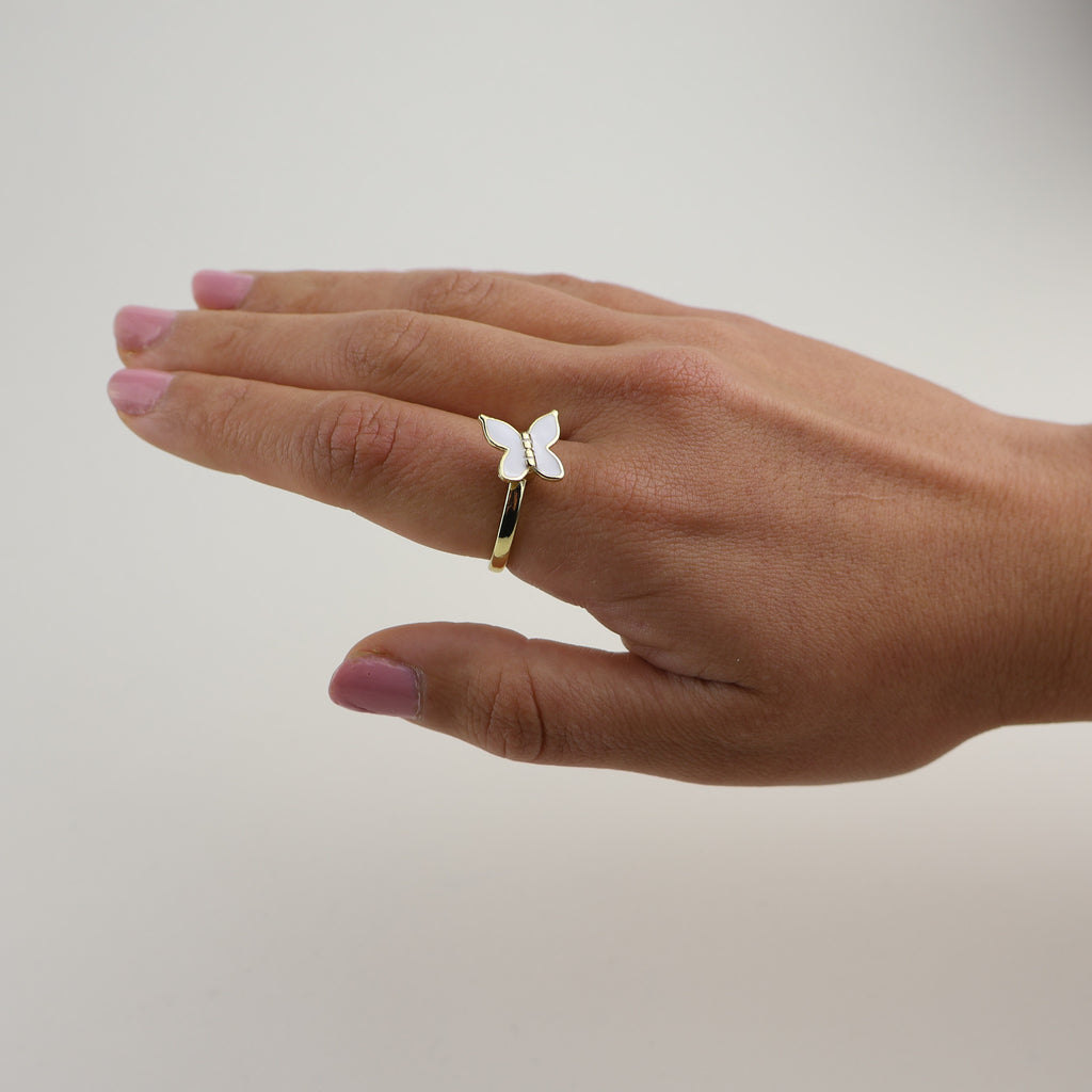 Simple Butterfly Anxiety Ring