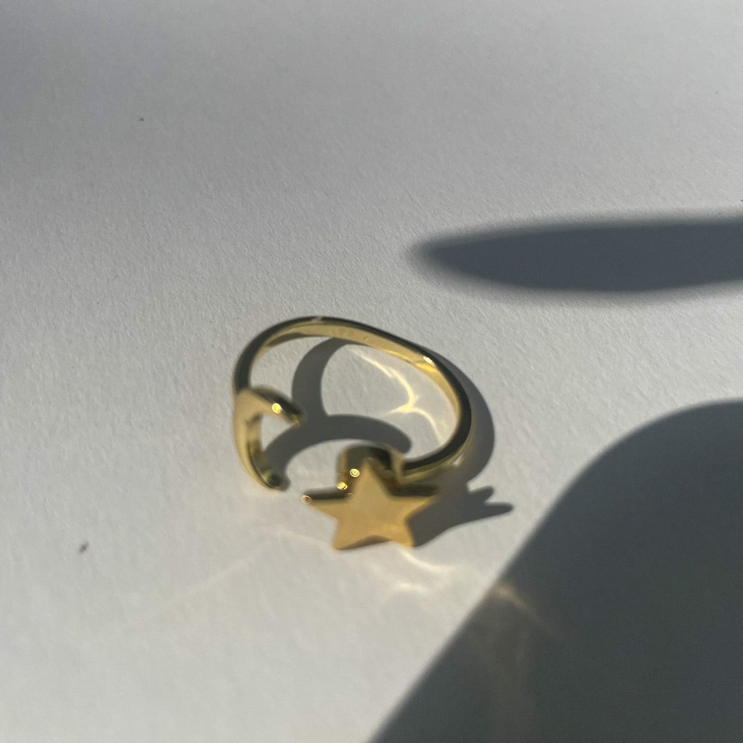 Moon & Star Anxiety Ring