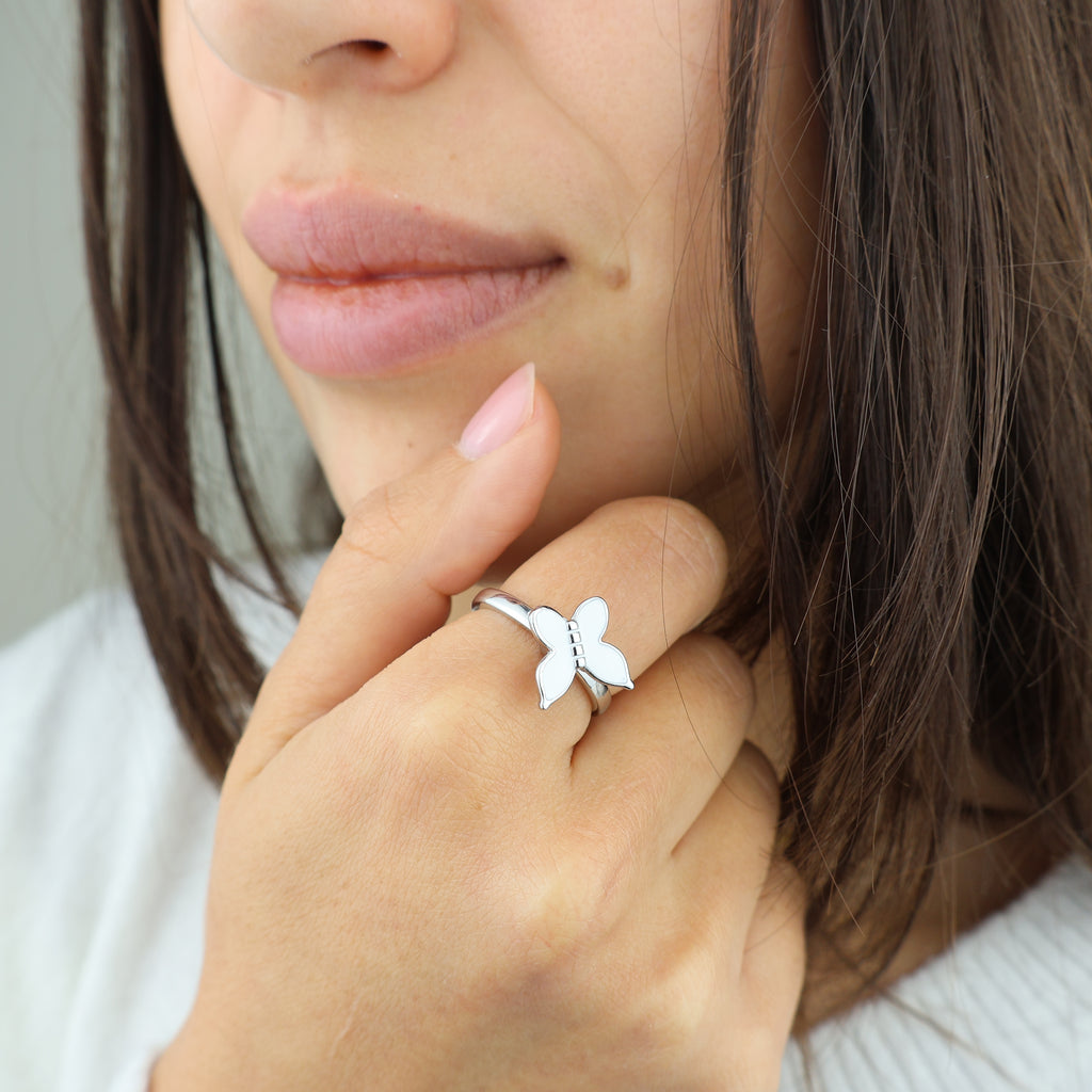 Simple Butterfly Anxiety Ring