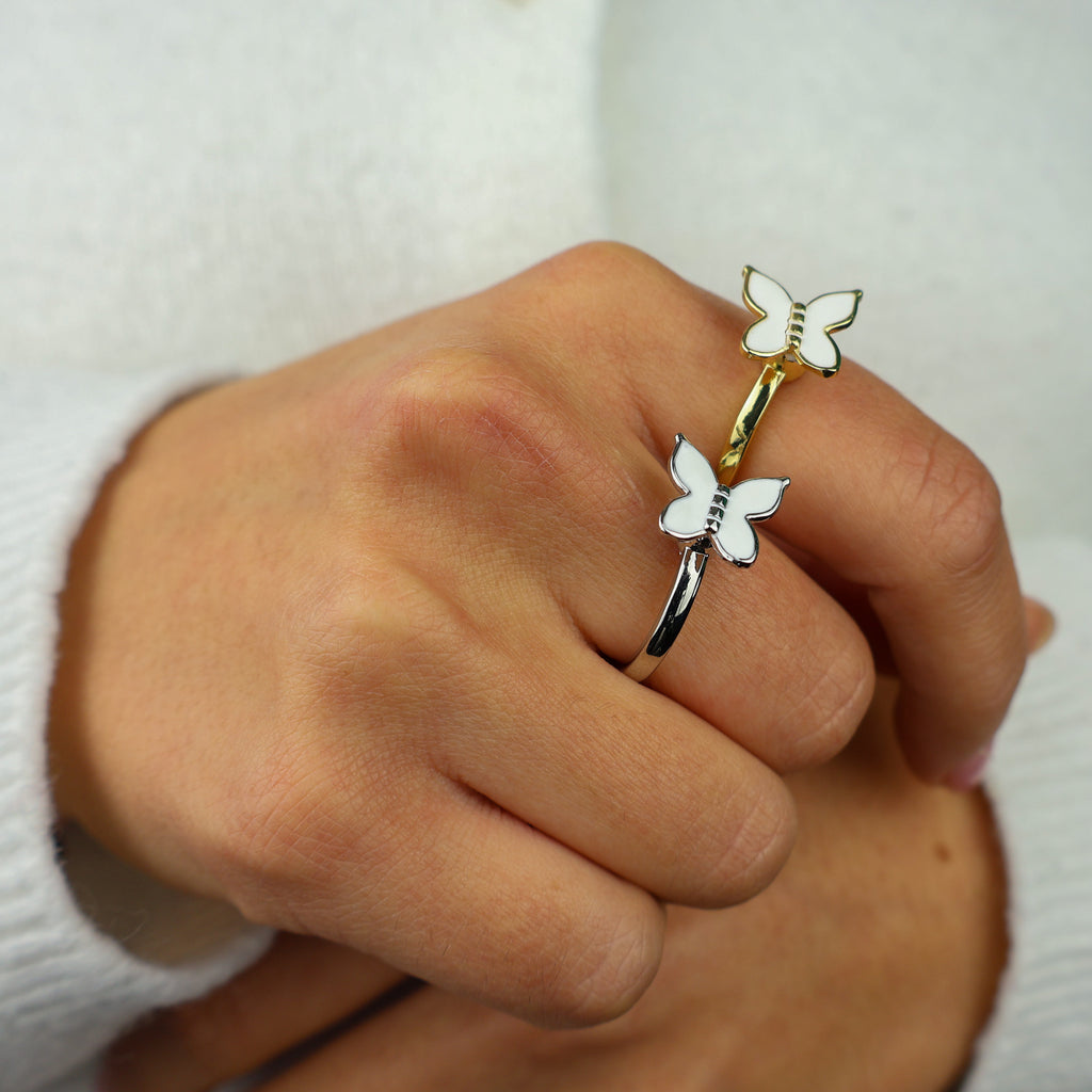 Simple Butterfly Anxiety Ring